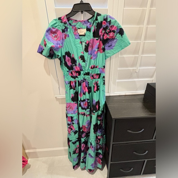 NWOT Anthropologie The Somerset Maxi Dress in Turquoise Size Small - Picture 4 of 14